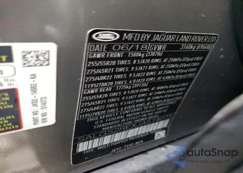 2018 Land Rover Range Rover Supercharged z USA, uszkodzony, nr VIN SALGS2REXJA514073